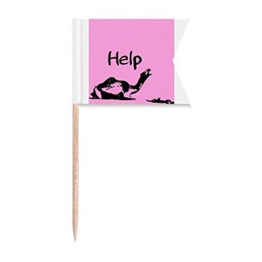 Imagem de Dying Animal Whine Ajuda Art Deco Presente Fashion Palito Bandeiras Marcação para Bolo Festa Prato de Queijo