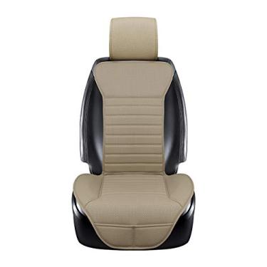 Imagem de EDEALYN Capa universal de assento de carro de couro PU almofada de assento de carro capa de assento de motorista com encosto - protetor de assento dianteiro de carro serve para 95% dos veículos-1 peça