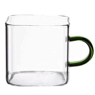Imagem de Caneca Quadrada Boro c/Alça Verde 130 ml Mimo Style TC22137