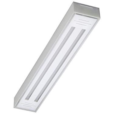 Imagem de Luminaria de Sobrepor Tubo Led Valencia Transparente com 2 Lâmpadas 10W - 6500k - Bivolt - 65X10 cm - Luz Branca