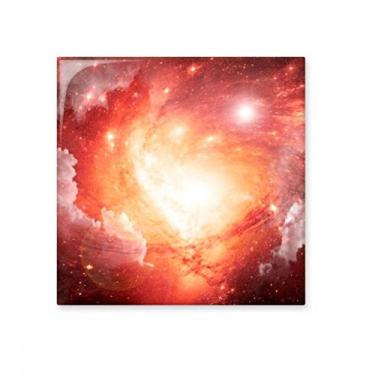 Imagem de Pedra adorna de tijolo vitrificado rosa com padrão de nebulosa azulejo de cerâmica brilhante