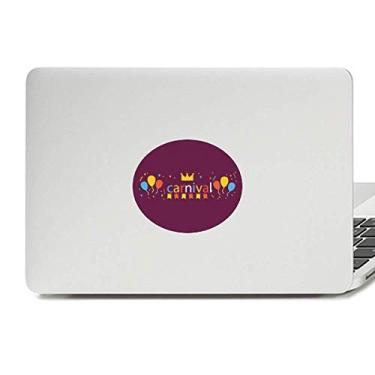 Imagem de Coroa de balão Feliz Carnaval de Veneza Vinil Emblema Gráfico Laptop Adesivo Notebook Decalque