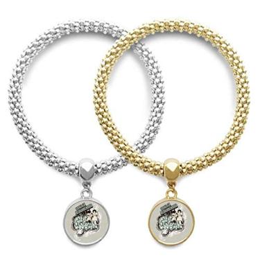 Imagem de DIYthinker Graffiti Street Culture Menino Elegante Irmandade Amante Casal Pulseira Pingente Joia Corrente