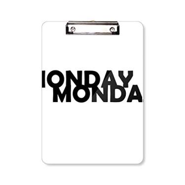 Imagem de Placa de apoio para prancheta com personagens elegantes Monday A4