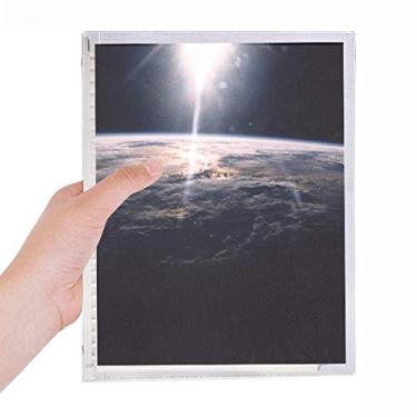 Imagem de Caderno aéreo com estrelas misteriosas do universo espacial, agenda recarregável, papelaria