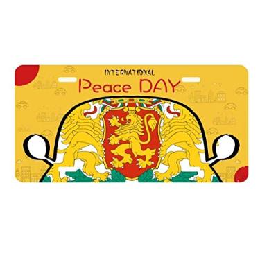 Imagem de DIYthinker Placa de carro com emblema Nacional Sofia Bulgaria para decoração de carro Dia da Paz