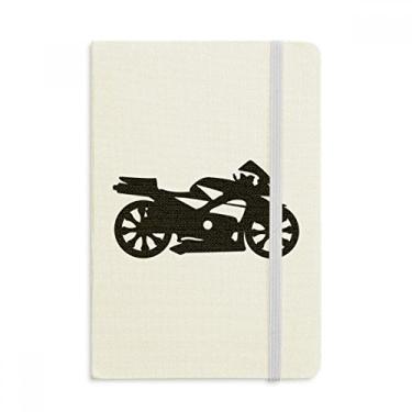 Imagem de Caderno de motocicleta mecânico preto oficial de tecido capa dura diário clássico