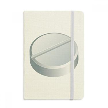 Imagem de Health Care Products Caderno com estampa de pílulas brancas, capa dura de tecido, diário clássico