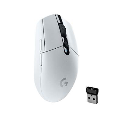 Imagem de Logitech G Mouse gamer sem fio 305 LIGHTSPEED, sensor Hero 12K, 12.000 DPI, leve, 6 botões programáveis, bateria de 250h, memória integrada, PC/Mac - branco