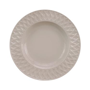 Imagem de Prato Sobremesa Louisiane Taupe 220 mm 6 Peças Porcelaine de Limoges Philippe Deshoulieres