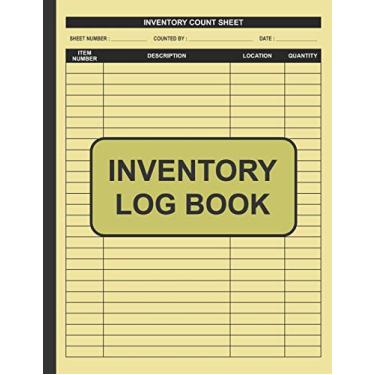 Imagem de Inventory Log Book: 110 pages 8.5 x 11 inches (double-sided), perfect binding, non-perforated - Business Inventory Ledger Organizer Log Book Sheets