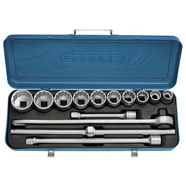 Imagem de Jogo de Soquetes Sextavado 22 a 50 mm e Acessórios com Encaixe de 3/4 Pol.-GEDORE-17501