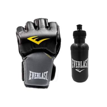 Imagem de Kit Luvas De Mma Everlast Competition Style + Garrafa Squeeze Everlast
