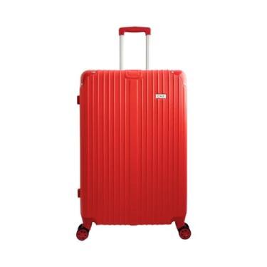 Imagem de Mala grande de Viagem Expansiva Bagagem Embarque Rígida 4 Rodinhas Dupla 360° Abs Cor:Vermelho;Tamanho:G