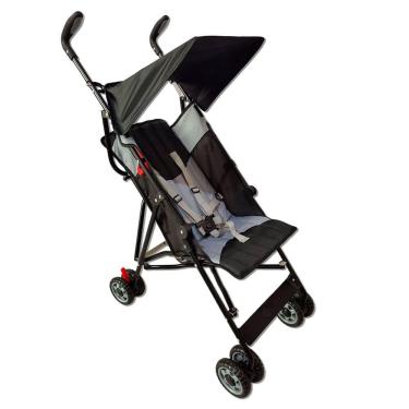 Imagem de Carrinho de Bebê Passeio Estilo Guarda Chuva Compacto Turim Preto - Baby Style