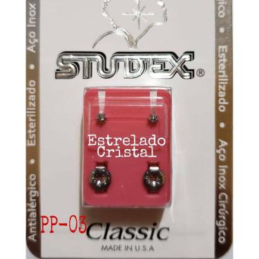 Imagem de Brinco Studex Classic 2Mm Tiffany Cristal Pequeno Prata
