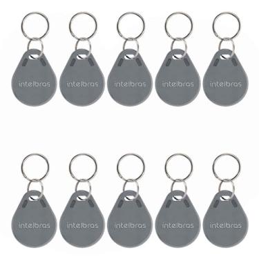 Imagem de kit 10 Chaveiros de acesso por proximidade RFID TH 1000 MF Tag 13,56 MHz Intelbras