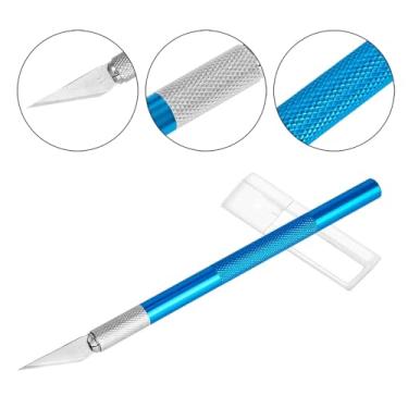 Imagem de Estilete de Precisão Bisturi Scrapbook Artesanato 6 Lamina Azul