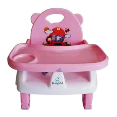 Imagem de Cadeirinha Alimentação Refeição Bebe Portátil Dobrável Compacta Baixa Infantil Com Pés Antiderrapantes e Bandeja Removível