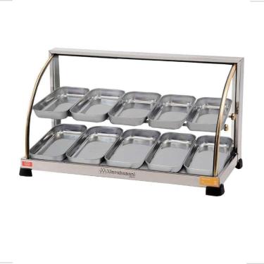 Imagem de Estufa Aquecedora Para Salgados 10 Bandejas Dupla
