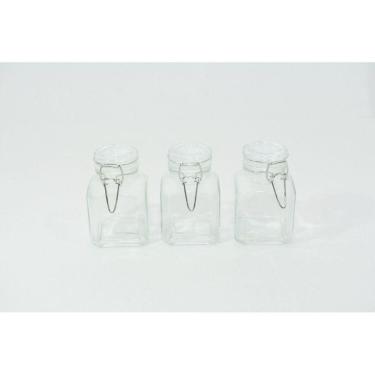 Imagem de KIT 3 Pote Hermético de Vidro com Silicone 180ml - Lyor