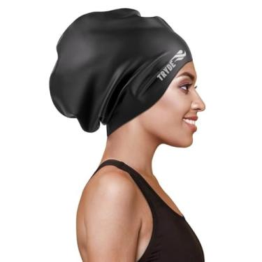 Imagem de Tryde Touca Natação Grande Banho Cabelos Afro Adulto Hidroginástica TRYDE