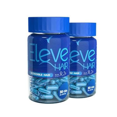 Imagem de Kit 2 Vitaminas P/Cabelo e Barba 60 Caps Eleve Hair Men