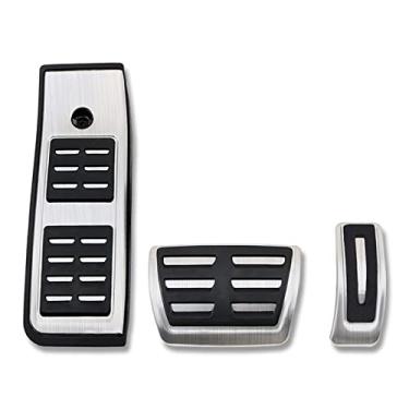 Imagem de MYMOCCY Tampa do pedal do descanso do pé do acelerador do freio a gás do carro compatível com A4 B9 A5 2024 2023 2022 2021-2018 Acessórios sem peças de pedal de perfuração