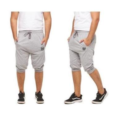 Imagem de Kit 02 Bermudas de Moletom Wooks Masculina Fitness Saruel Skinny WB2-Masculino