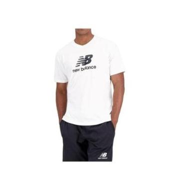 Imagem de Camiseta Masculina New Balance MC Essential Branca - MT31541-Masculino