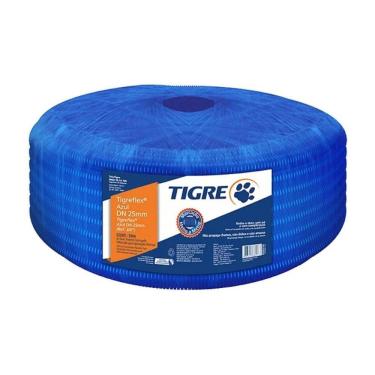 Imagem de Eletroduto Telecom Corrugado Tigre Tigreflex 25mm 50m Azul