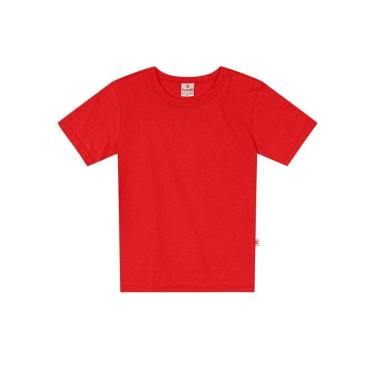 Imagem de Camiseta Básica Infantil Menino Em Malha Brandili Vermelho