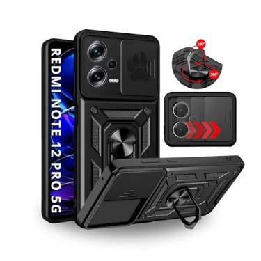 Imagem de Capa Capinha Armor Anti Choque Ring Para Redmi Note 12 Pro 5G (Tela 6.67) + Anel Giratório + Proteção De Câmera - Proteção Militar