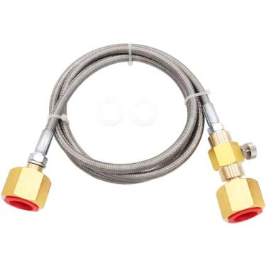 Imagem de Adaptador de recarga de estação de recarga de cilindro de tanque de CO2 com mangueira de 152 cm CGA320 tanque de enchimento CGA320