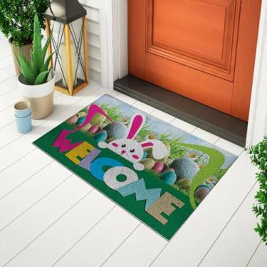 Imagem de Tapete Capacho Divertido e Criativo Para Porta Páscoa - Feliz Páscoa Welcome Ca0597