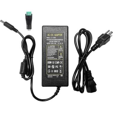 Imagem de Adaptador de fonte de alimentação de 24 Vcc 6A 100-240 Vca para CC 24 V 6 ampere 5,5 mm x 2,1 mm Plugue CC, para faixa de luz LED DC24V, câmeras CCTV