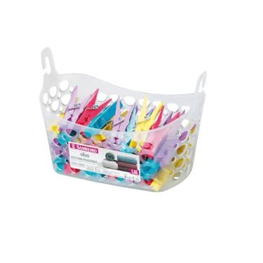 Imagem de Cesto para Prendedor/Pregador de Roupas Branco - PLASTIC - Sanremo SR898