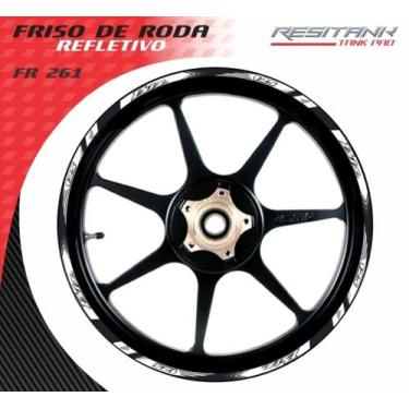 Imagem de Friso Adesivo Refletivo Roda Moto Honda Biz 125cc Resitank