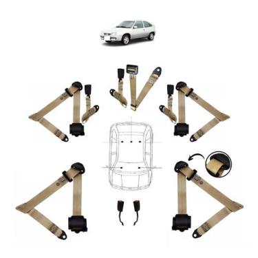 Imagem de Kit cinto de segurança COMPLETO para VOLKSWAGEN LOGUS + fechos - HCML,