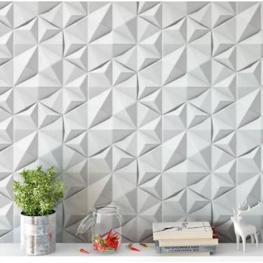 Imagem de Papel de Parede 10 Metros 3D para Quarto em Tons de Cinza com Branco -