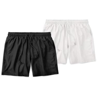 Imagem de Kit 2 Shorts Masculino Liso Praia Piscina Academia Tactel MXC BRASIL, 
