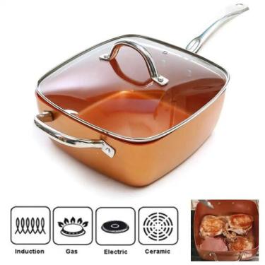 Imagem de Fritadeira  Esmaltada Com Cesto Aço Carbono Revestido , GRADE, TAMPA ,