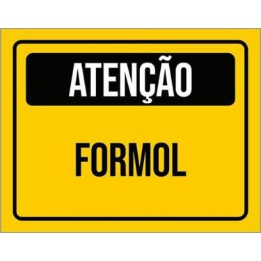 Imagem de Kit 3 Placas De Sinalização - Atenção Cuidado Formol - Sinalizo