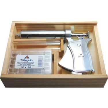 Imagem de Seringa Veterinário Triângulo Tipo Pistola Automática com Estojo 50ml 