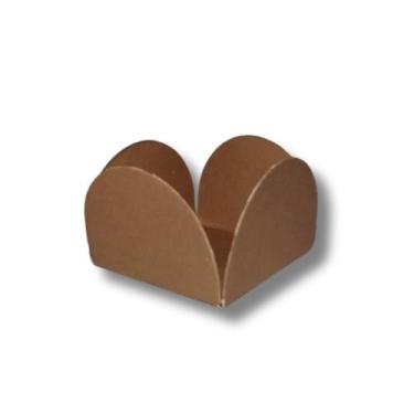 Imagem de 1.000 Forminhas 4 Pétalas Cor Marrom P/ Doces Gourmets Brigadeiros em 
