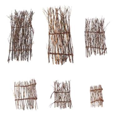 Imagem de 6 Unidades Cerca De Bambu Roxa Natural Decoração Fengshui Cerca De Fazenda Em Miniatura Decoração De Palha Japonesa Decoração De Sashimi Japonês Estilo Japonês Corrimão