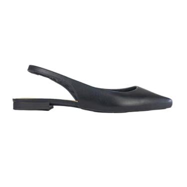 Imagem de Anacapri Sapatilha Slingback Bico Fino Preto Feminina