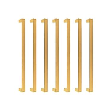 Imagem de Puxador De Móvel Gaveta Armário Slim Cromado 256mm Conjunto de 7 (Ouro)