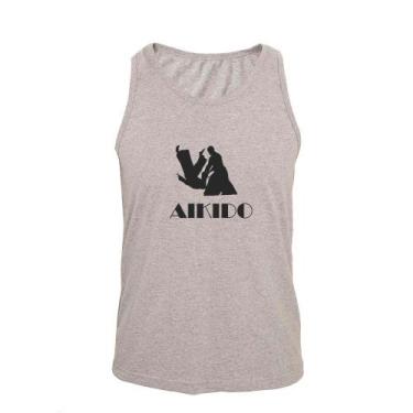 Imagem de Regata Masculina Algodão Aikido 7 Estampada Verão - Ragor, EXG, Cinza