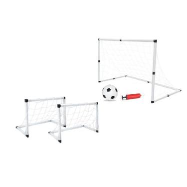 Imagem de Brinquedo Chute A Gol 02 Traves 02 Redes 01 Bola Divertido - DM Toys